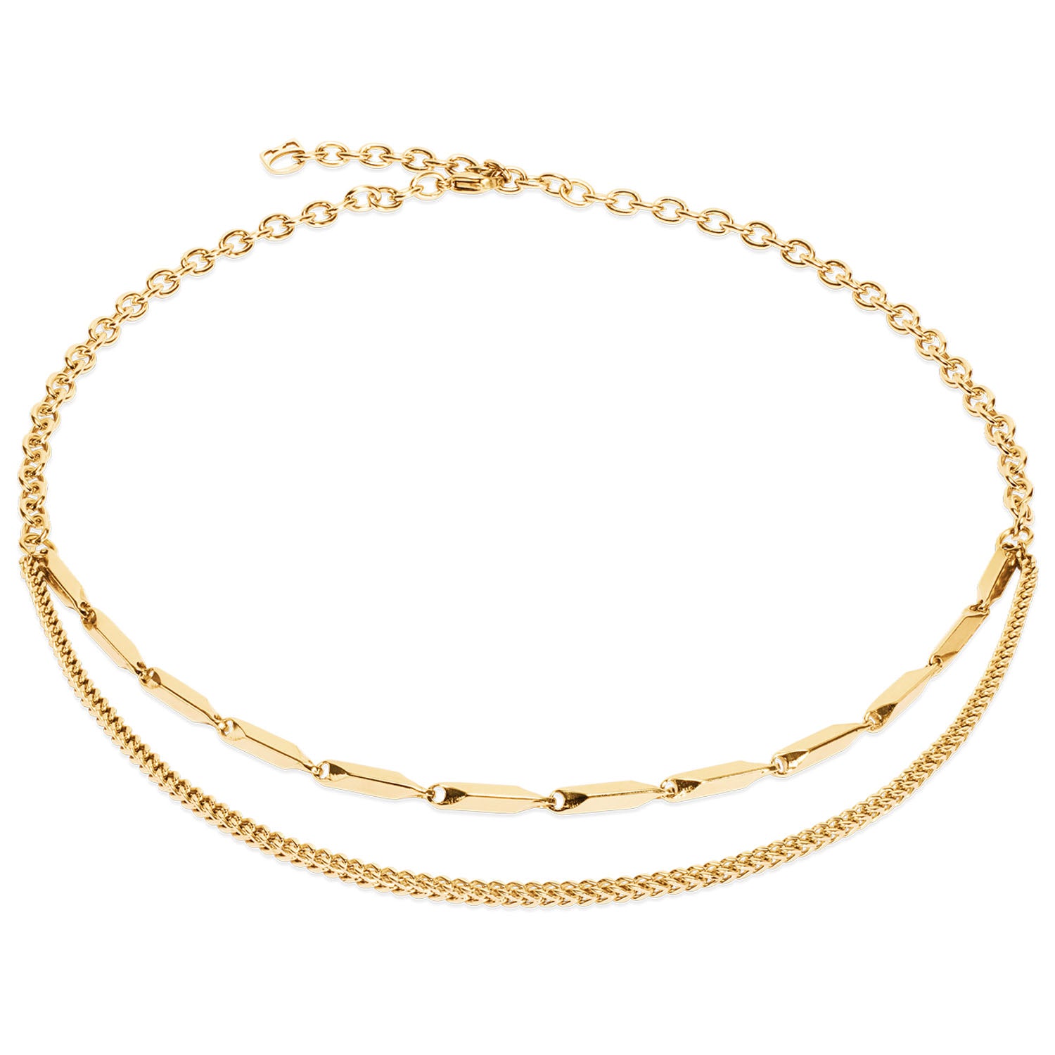 Coeur De Lion Halskette Twisted Layers Edelstahl Gold