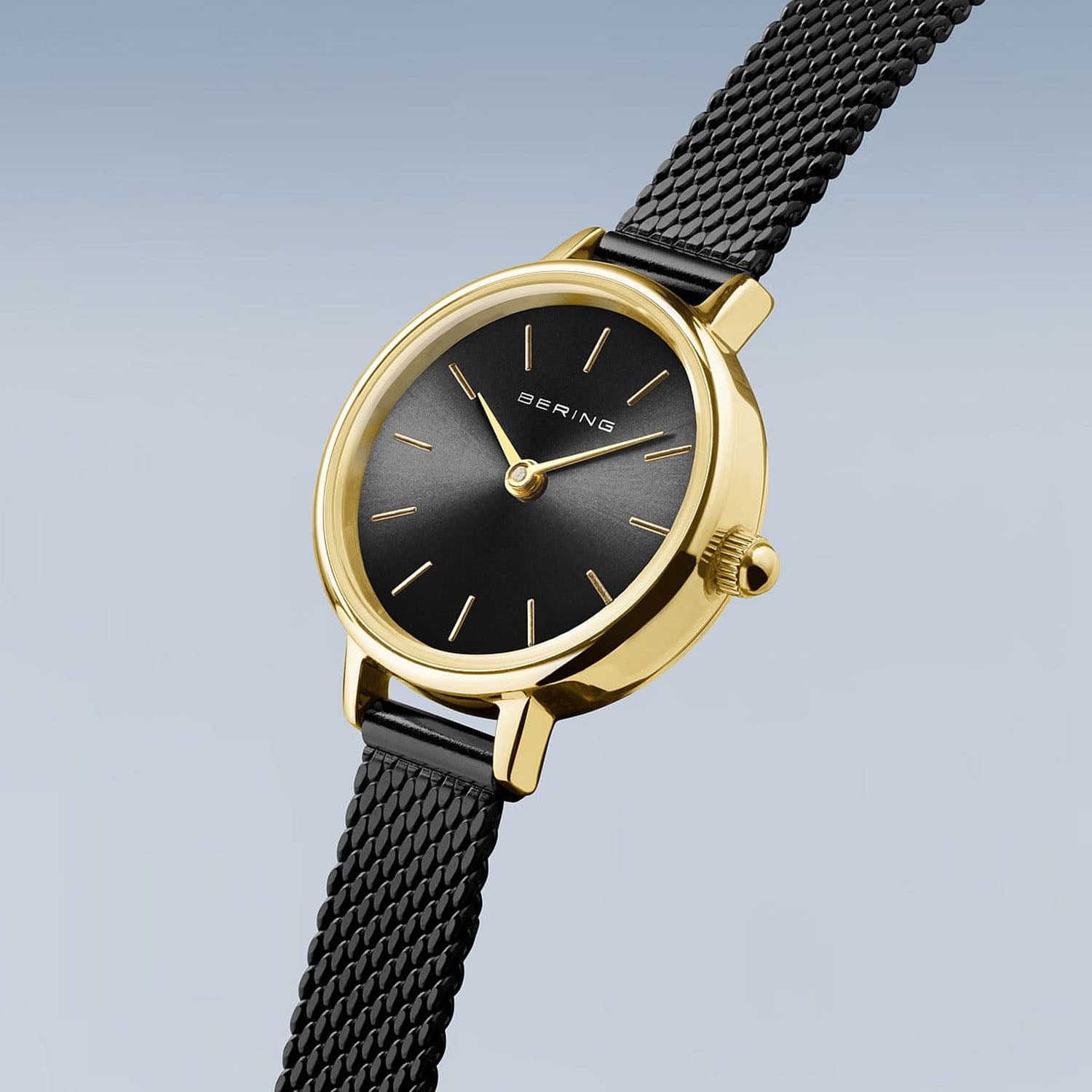 BERING Classic Damenuhr Gold Glänzend Schwarz