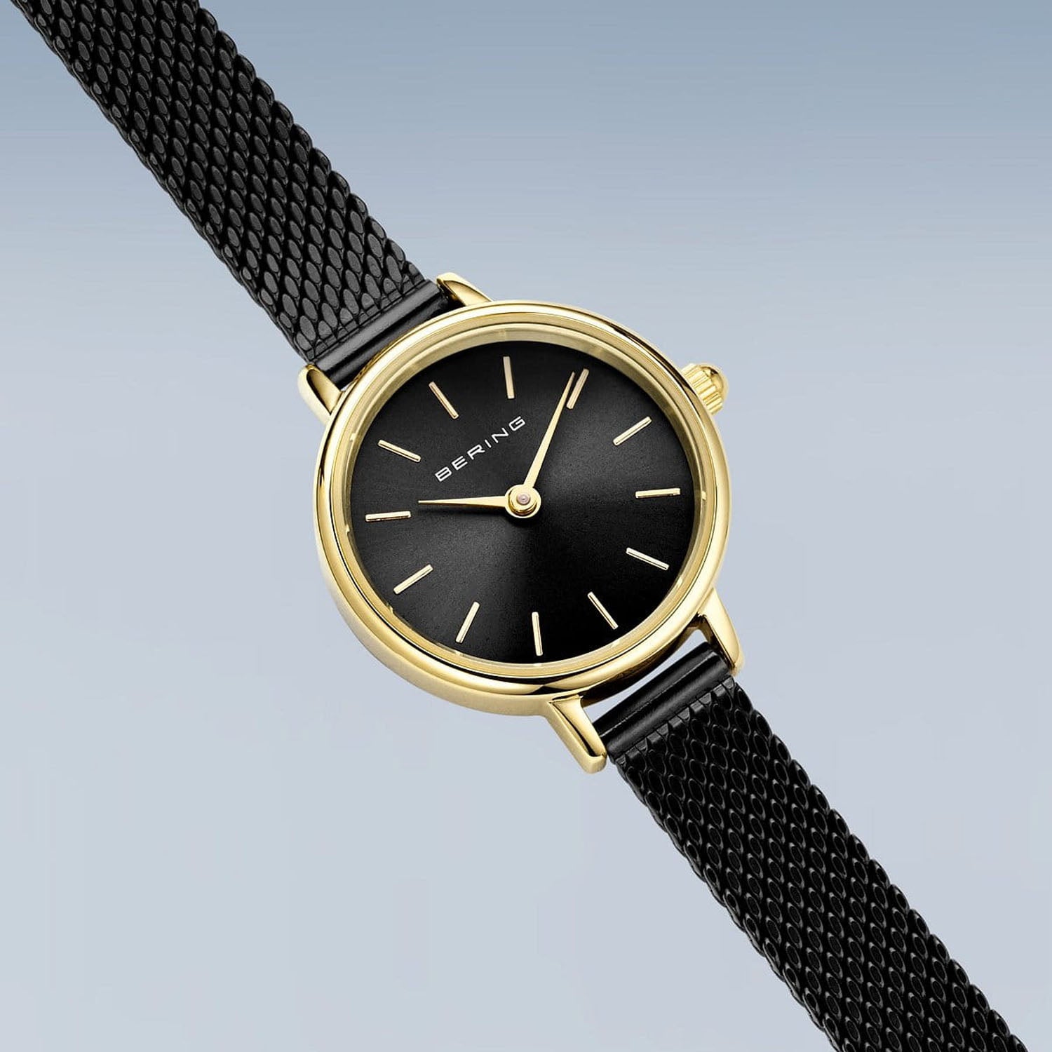 BERING Classic Damenuhr Gold Glänzend Schwarz