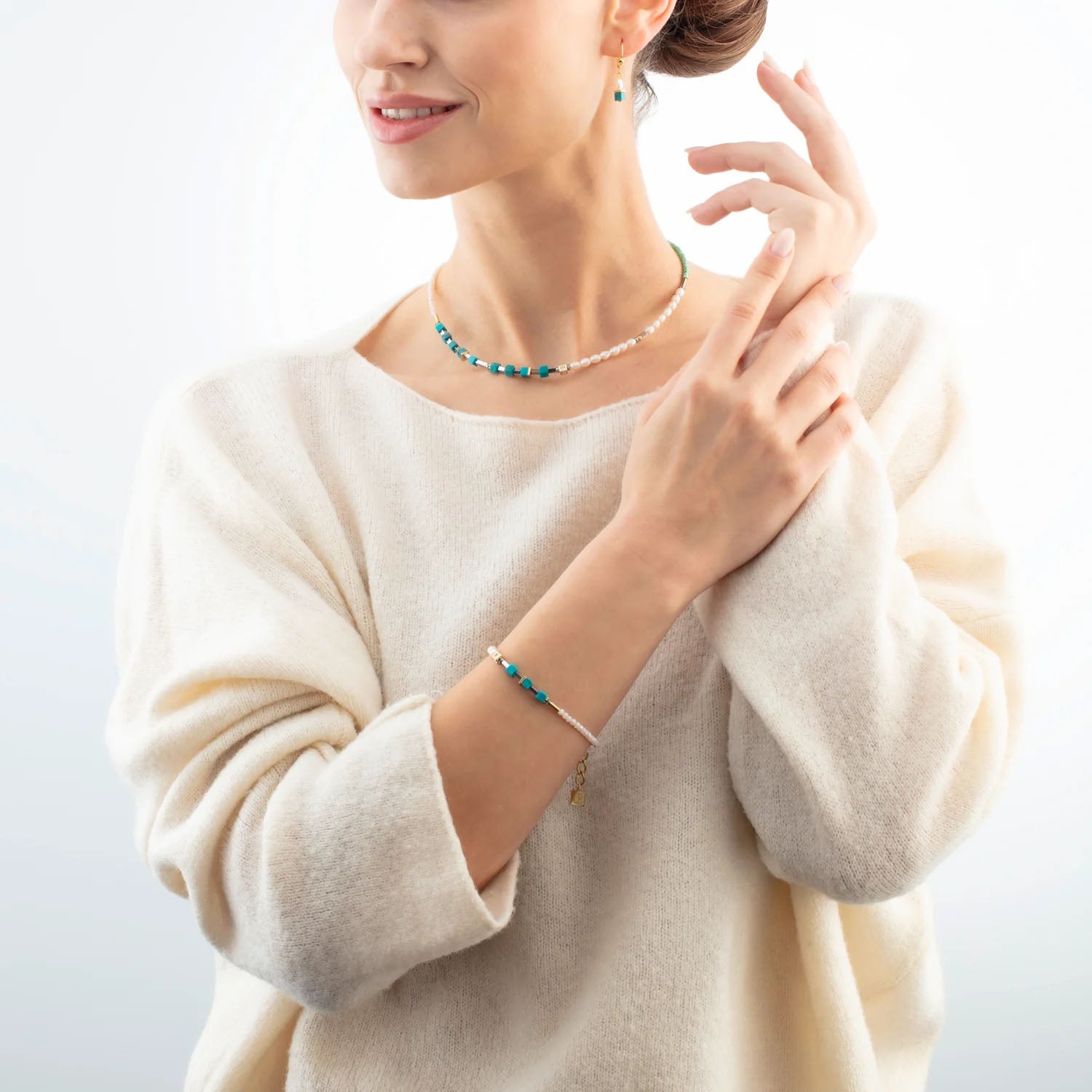 Coeur De Lion Ohrringe Princess Fusion Pearls Türkis