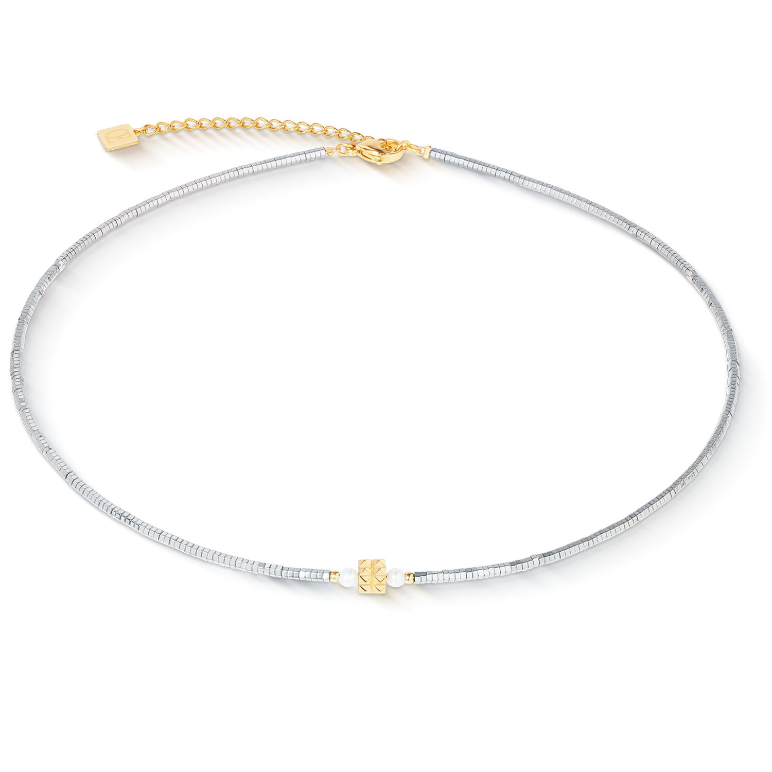 Coeur De Lion Halskette Edge & Grace Silber-Gold