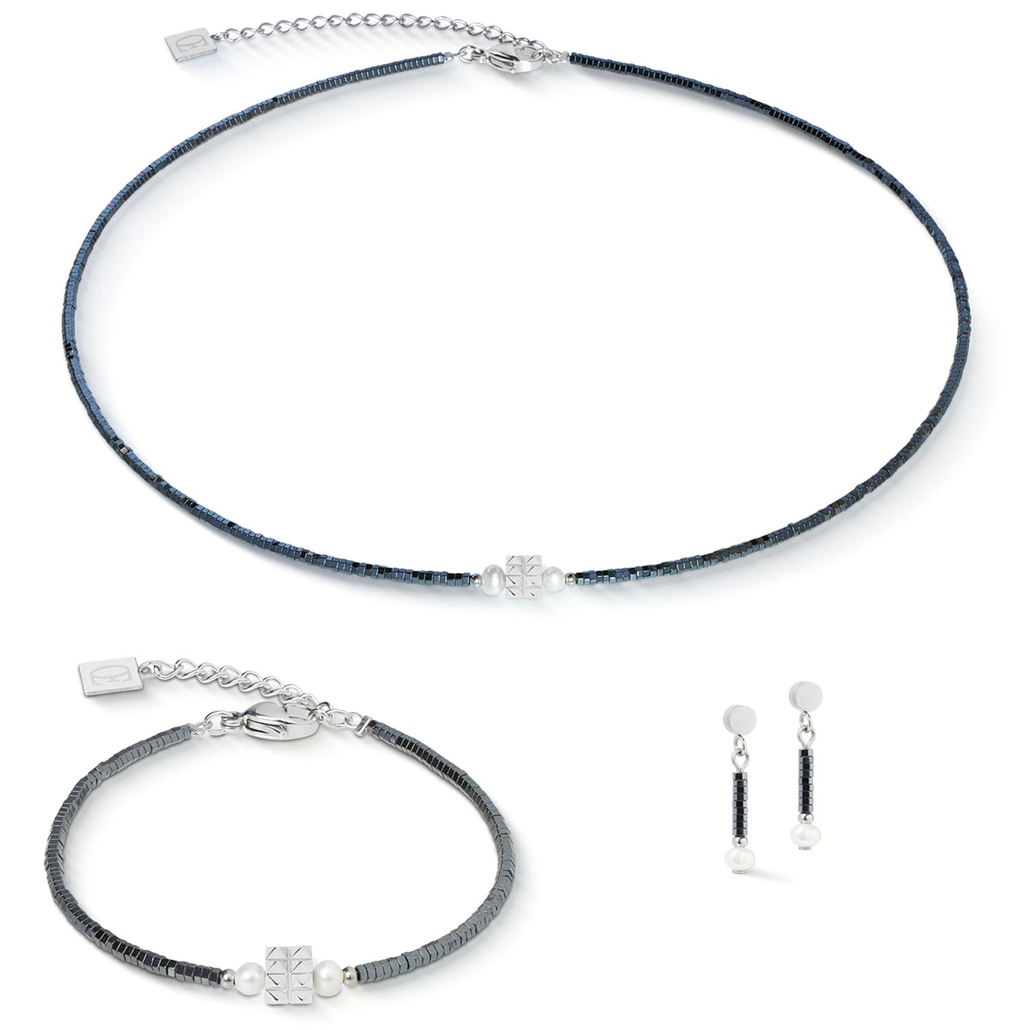 Coeur De Lion Armband Edge & Grace Anthrazit-Silber