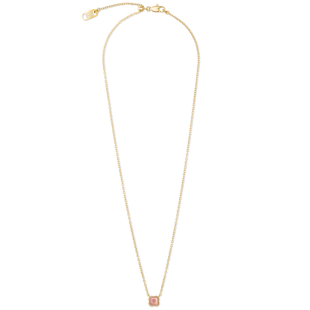 Coeur De Lion Halskette Birthstone Juli Rhodochrosit Gold