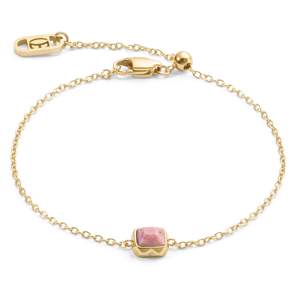 Coeur De Lion Armband Birthstone Juli Rhodochrosit Gold