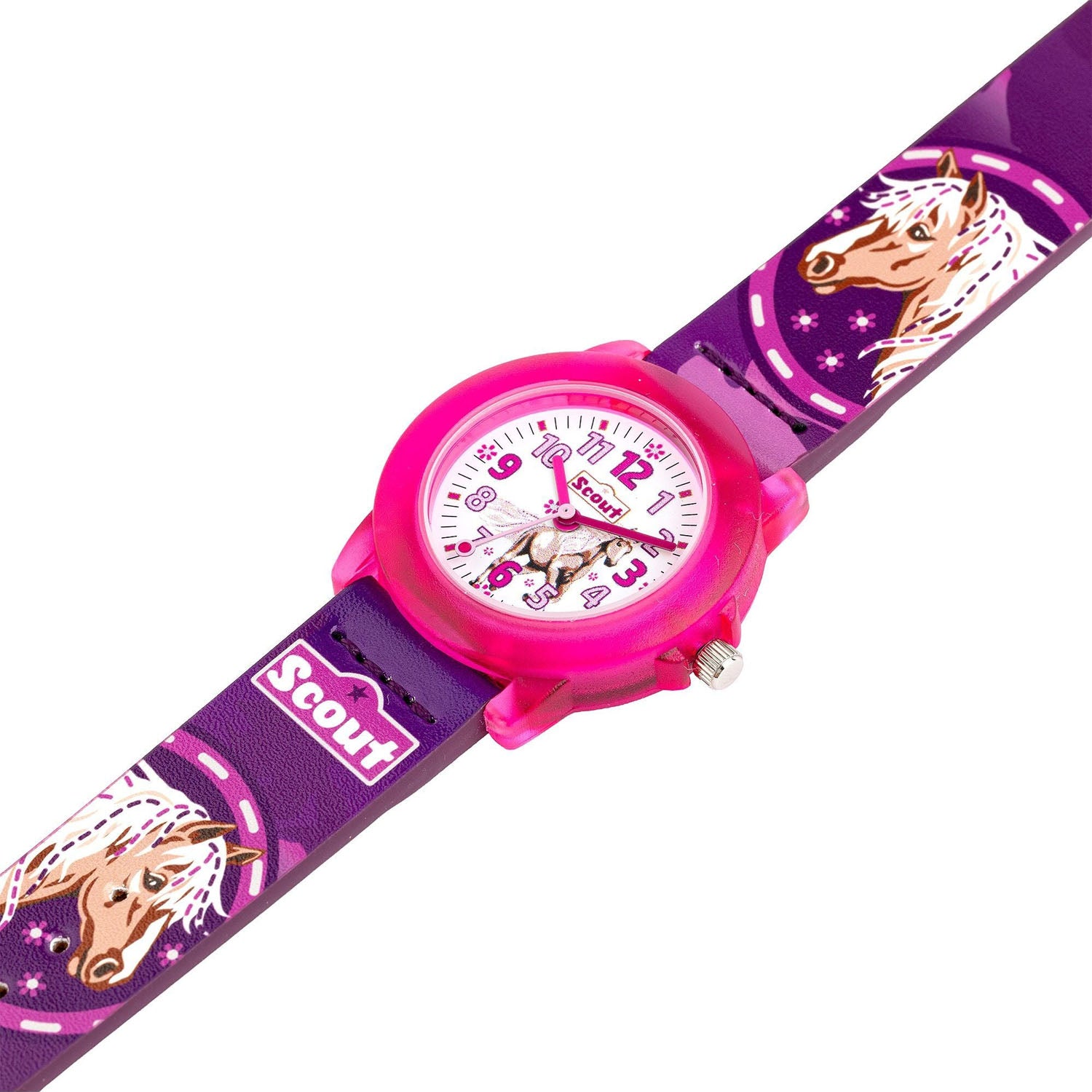 Scout Kinderuhr Crystal Pferd - Pink Horse