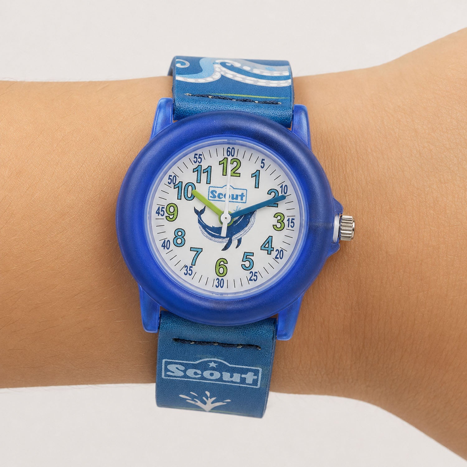 Scout Kinderuhr Crystal Blue Sea Unterwasserwelt & Wal