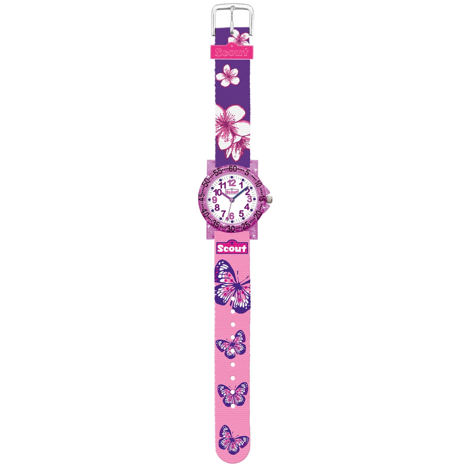 Scout Kinderuhr The IT-Collection mit Blumen- & Schmetterlingsmotiven