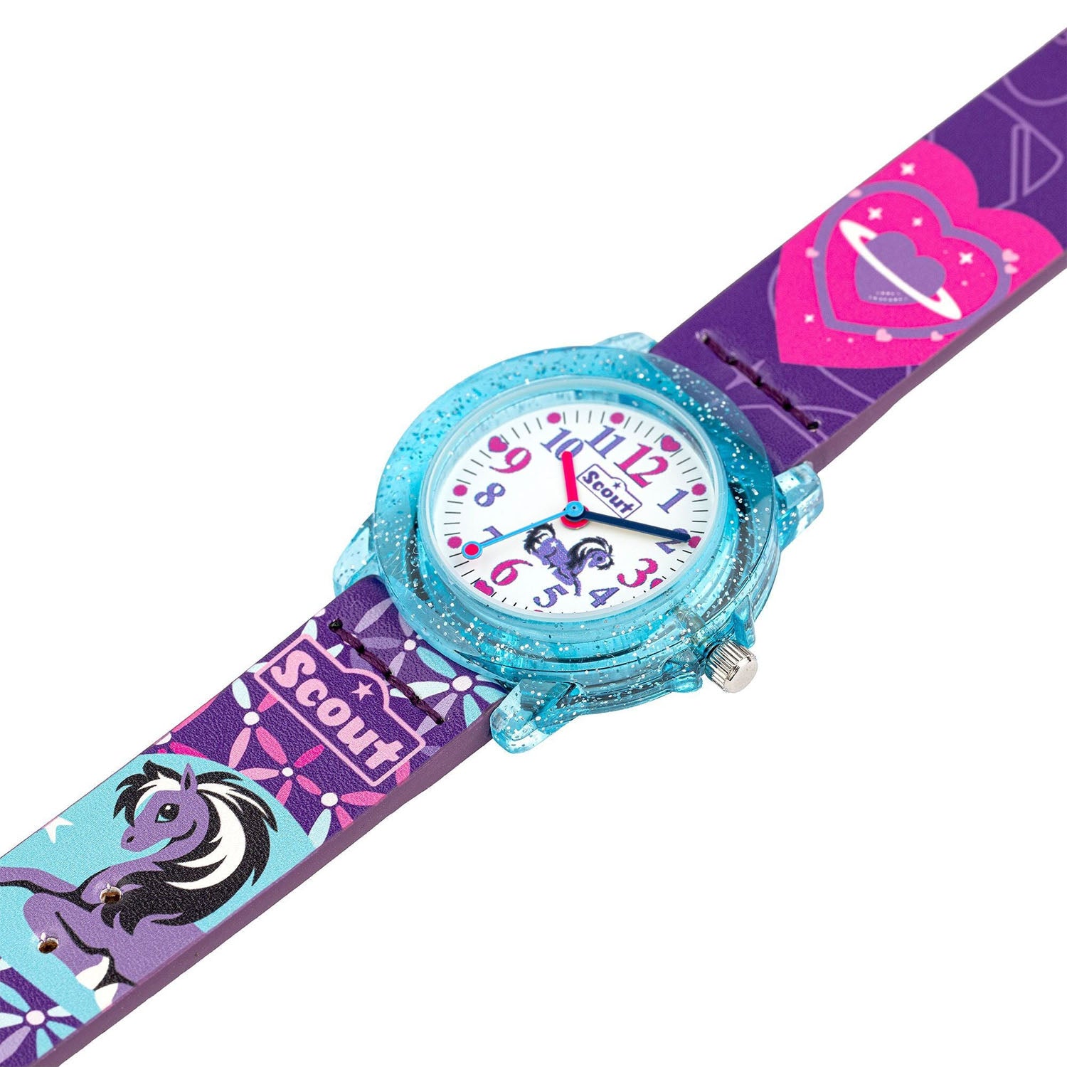 Scout Kinderuhr Heartbeat mit Pony- und Herzmotiven