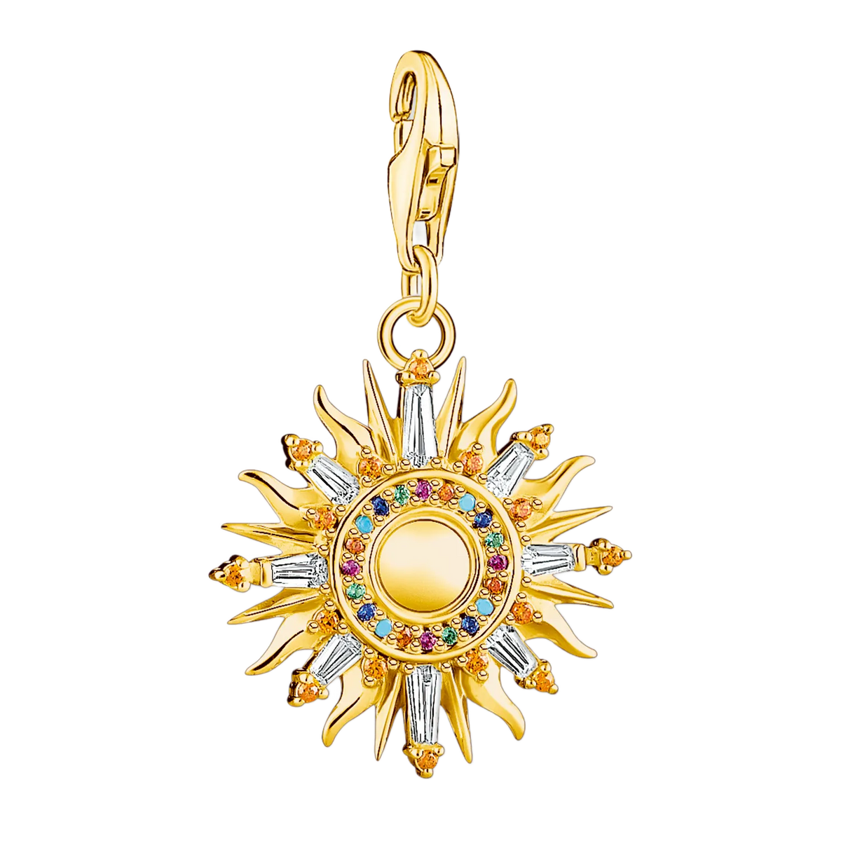 Thomas Sabo Charm-Anhänger bunte Sonne vergoldet - Original