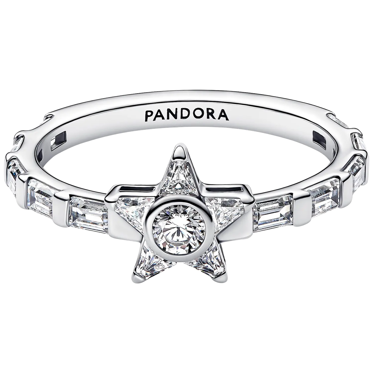 Pandora Funkelnder Stern Baguette Ring
