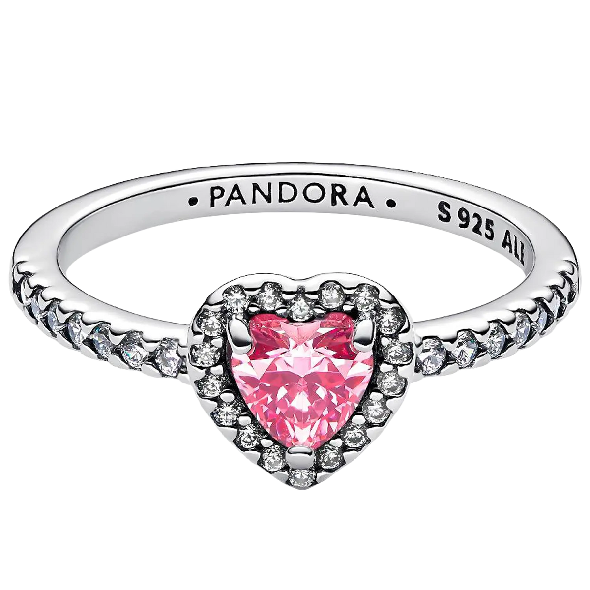 Pandora Erhabenes Rosafarbenes Herz Ring