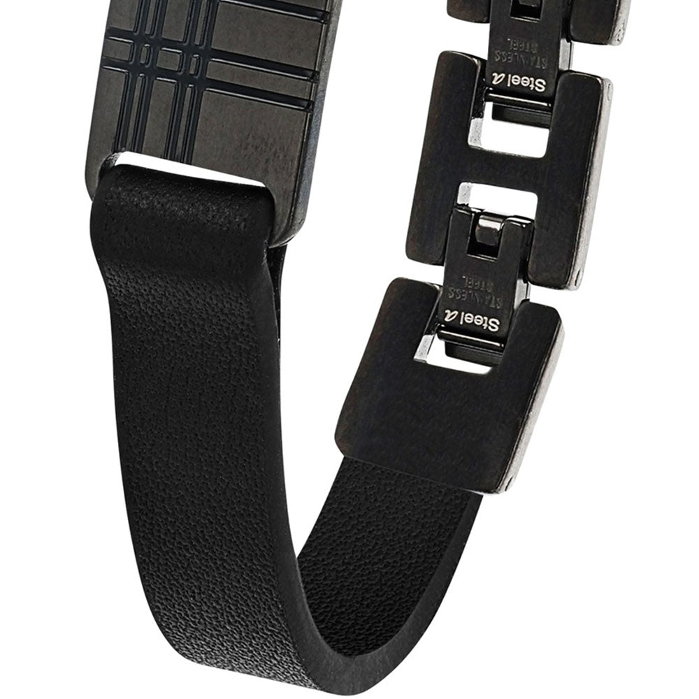 s.Oliver Herren Armband Leder & Edelstahl