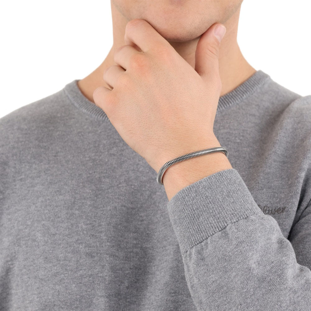 s.Oliver Herren Schlangenarmband Edelstahl
