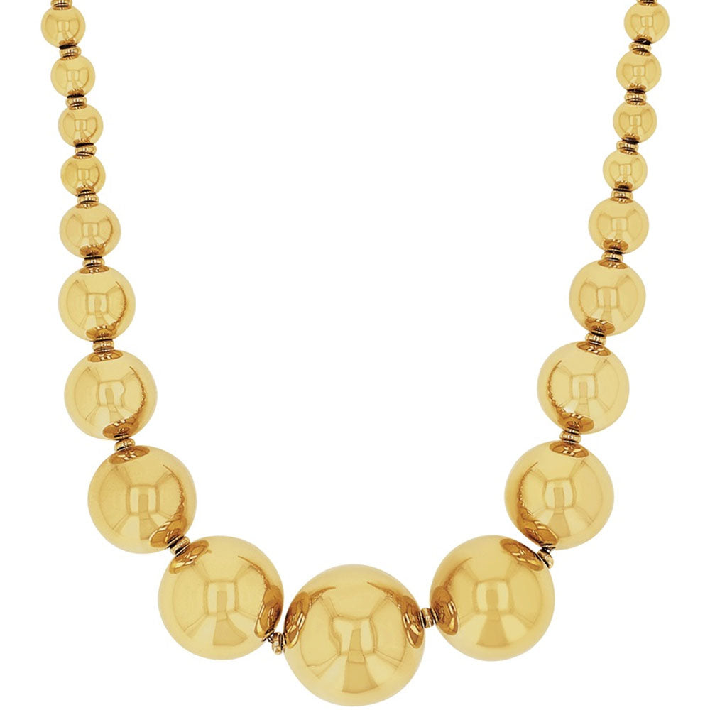 JOOP! Damen Halskette Kugeln Edelstahl vergoldet