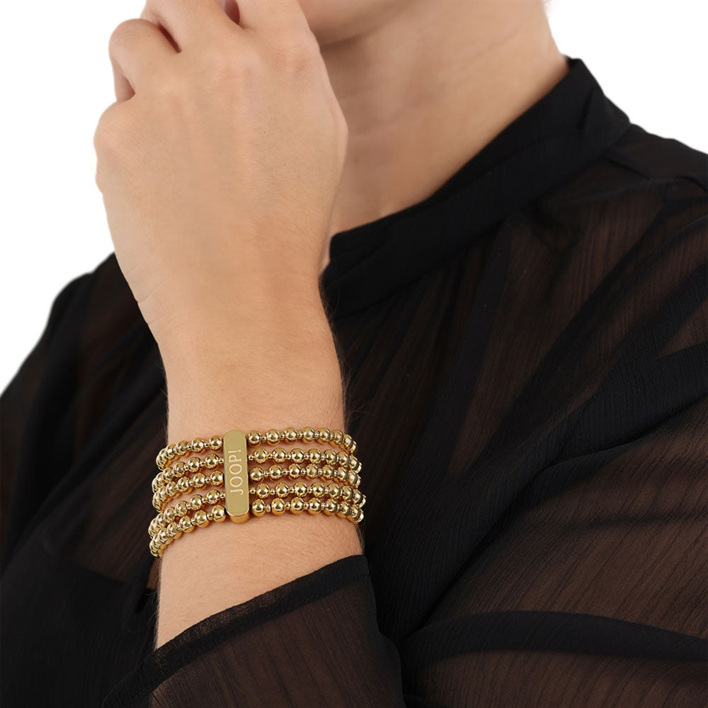 JOOP! Damen Armband Kugeln Edelstahl vergoldet