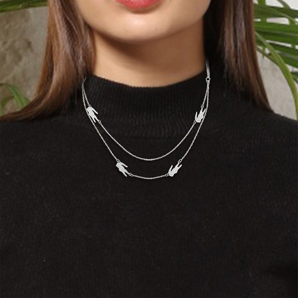 Lacoste Crocodile Damen Halskette