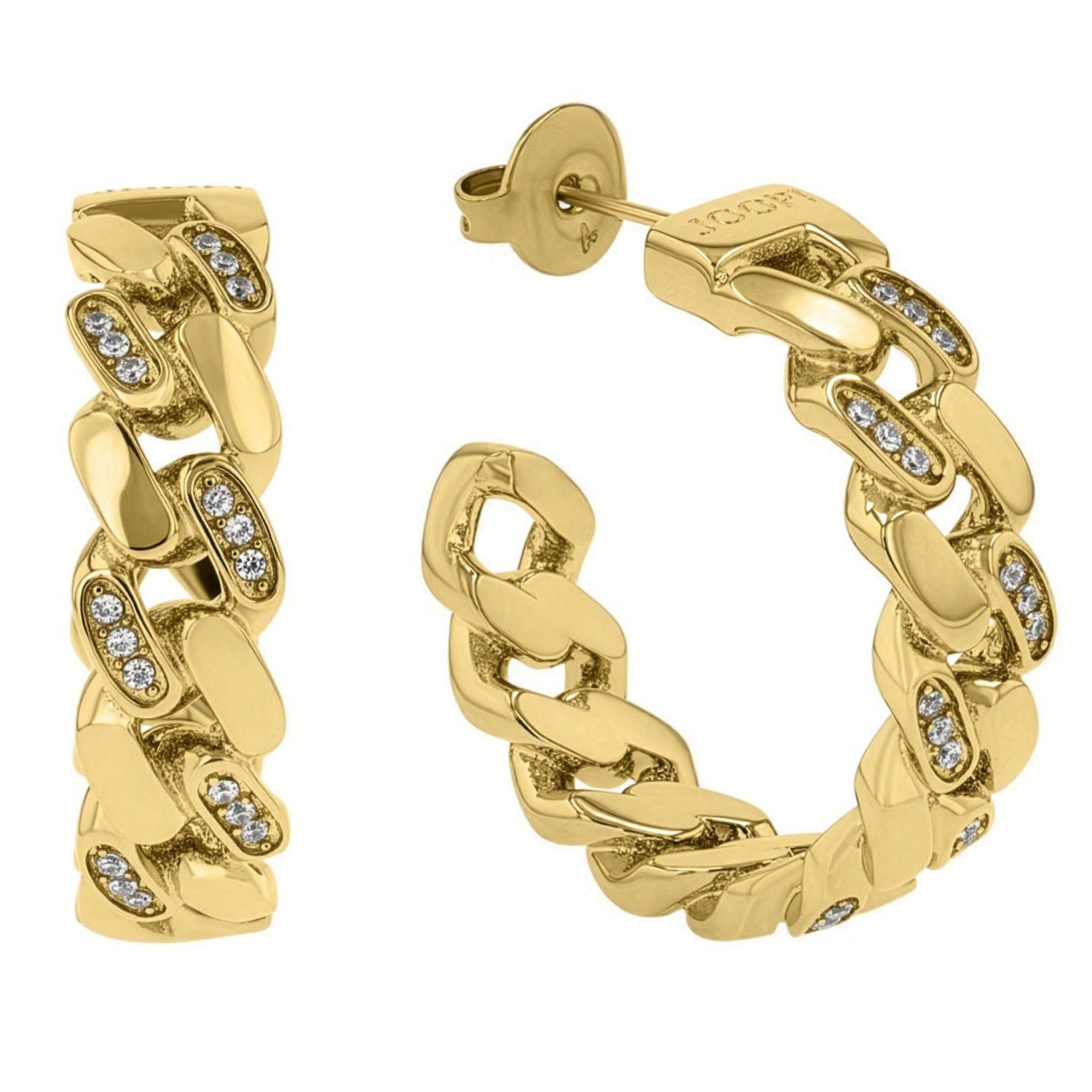 JOOP! Damen Creolen Edelstahl vergoldet