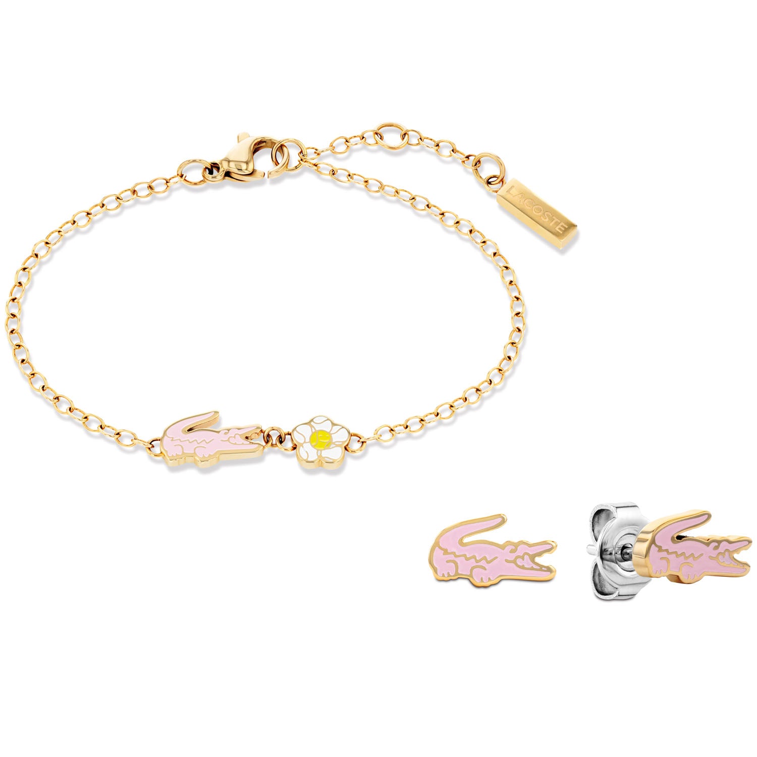 Lacoste Geschenkset mit Kinderarmband und Ohrringen