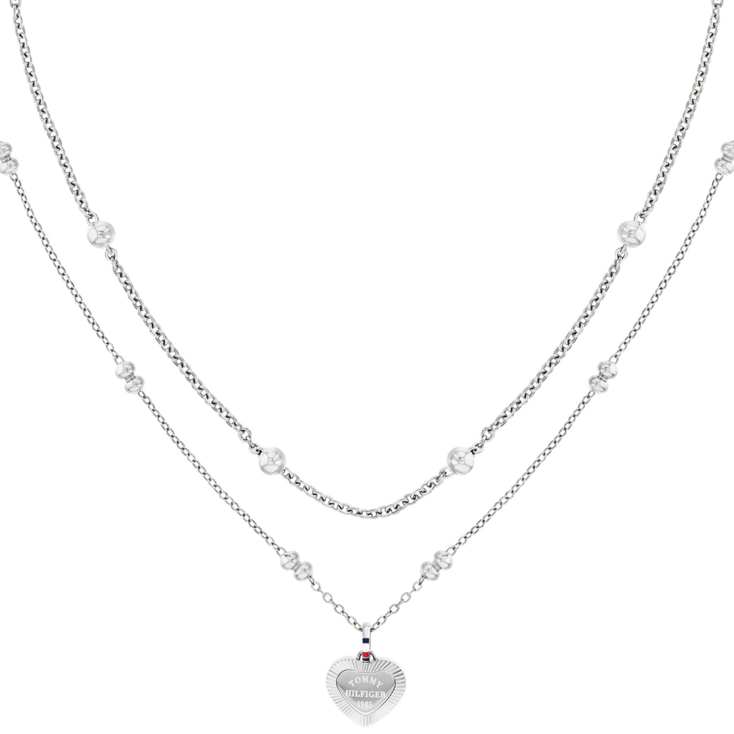 Tommy Hilfiger Damenkette mit Herz Anhänger Layered