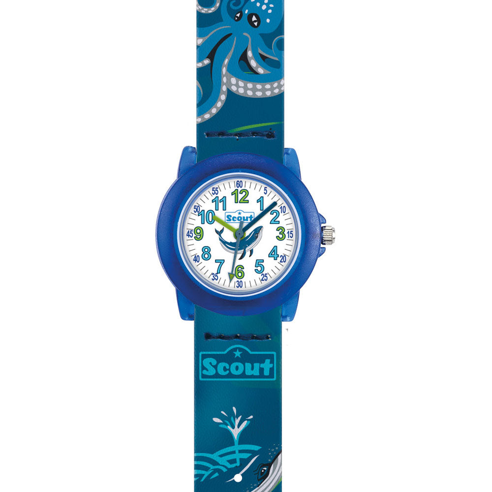 Scout Kinderuhr Crystal Unterwasserwelt & Wal