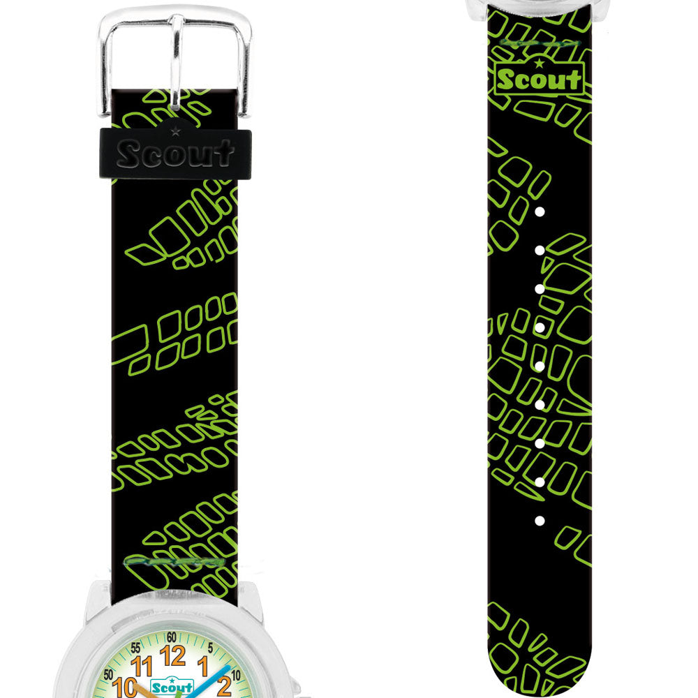 Scout Kinderuhr Crystal Eidechse Schwarz-Grün