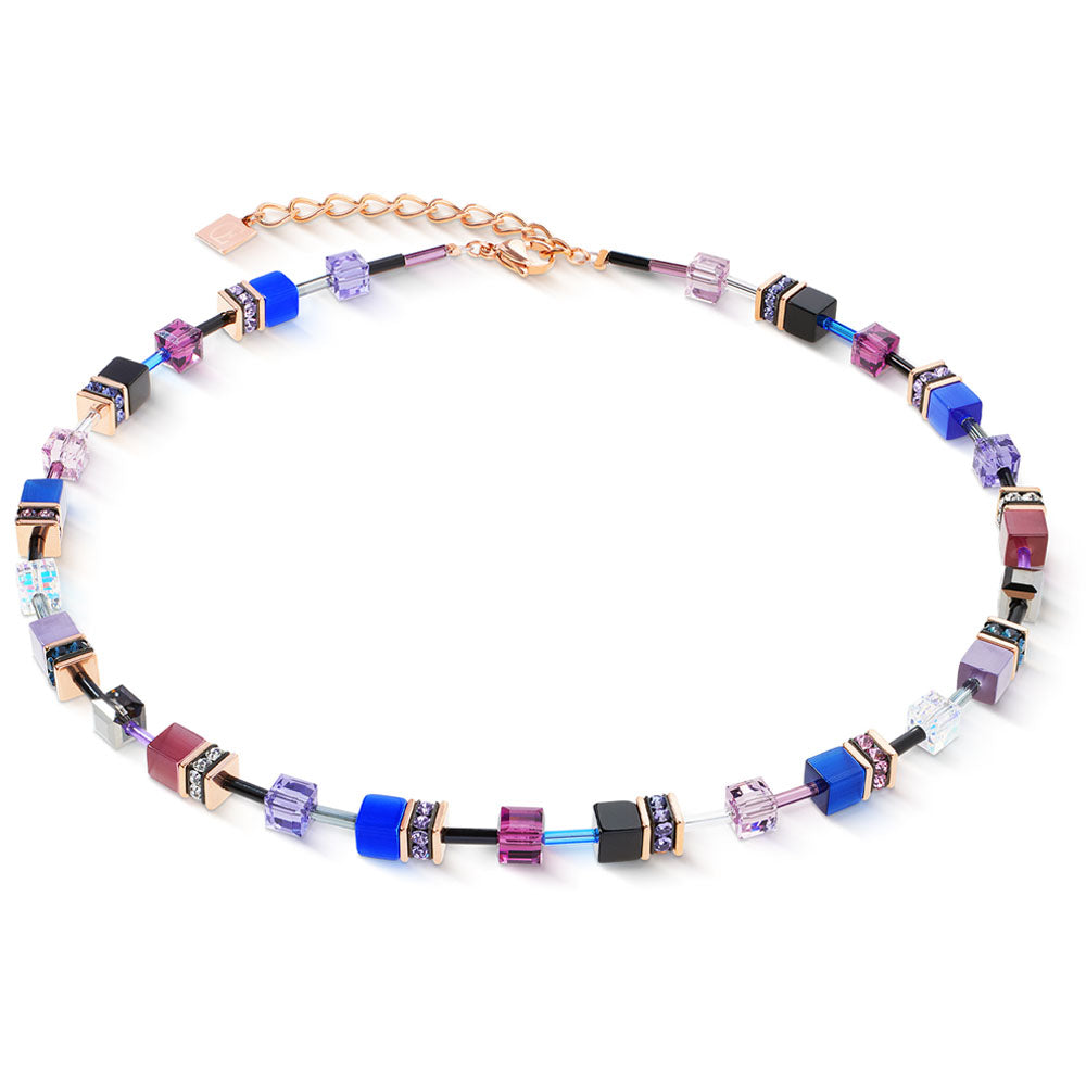 GeoCUBE® Iconic Halskette Blue Moon Roségold