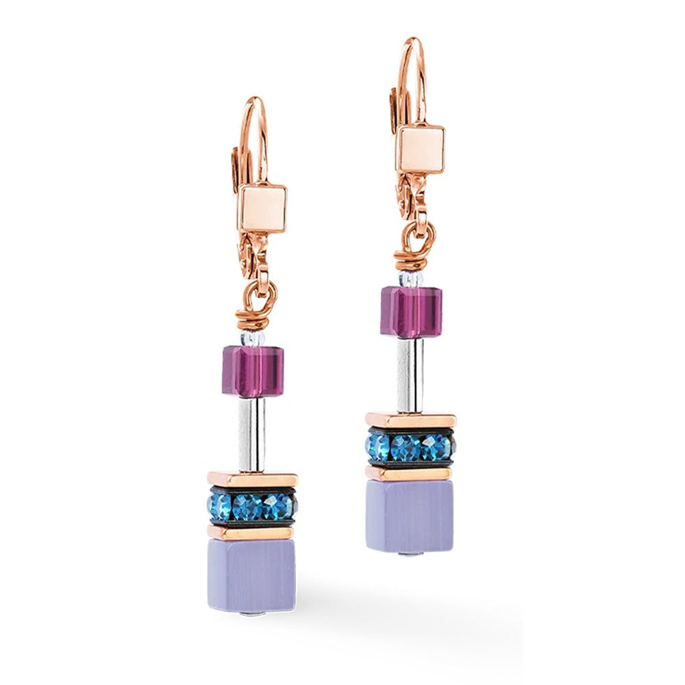 GeoCUBE® Iconic Ohrringe Blue Moon Roségold