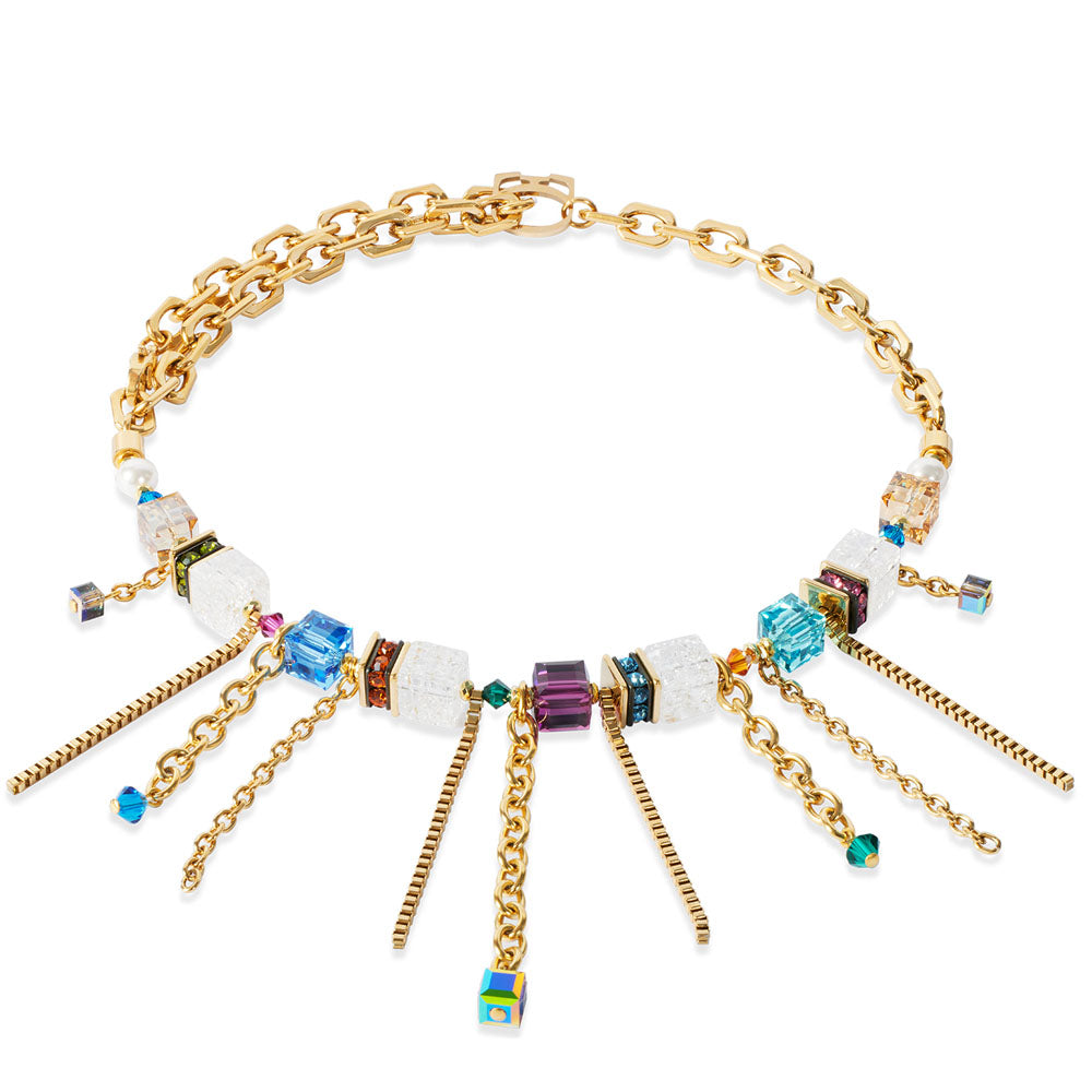 Halskette Sunray Cube Couture Gold-Multicolor