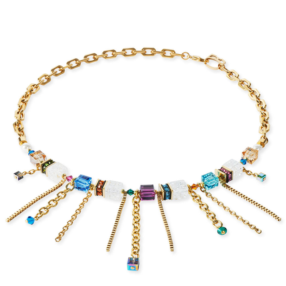 Halskette Sunray Cube Couture Gold-Multicolor