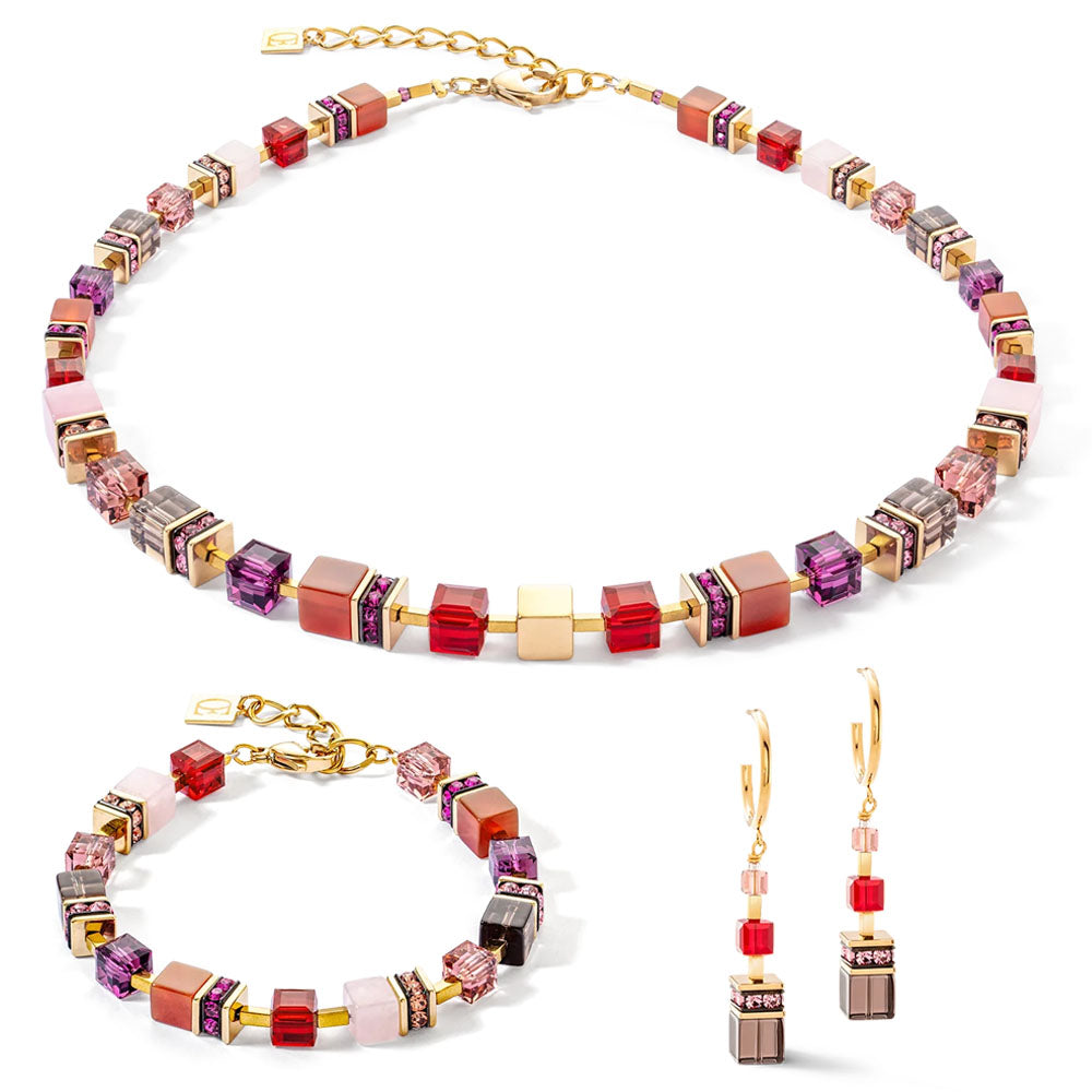 GeoCUBE® Precious Statement Halskette Gold-Rot