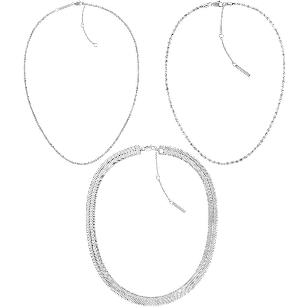 Calvin Klein Damen Halskette 3er Set Accent