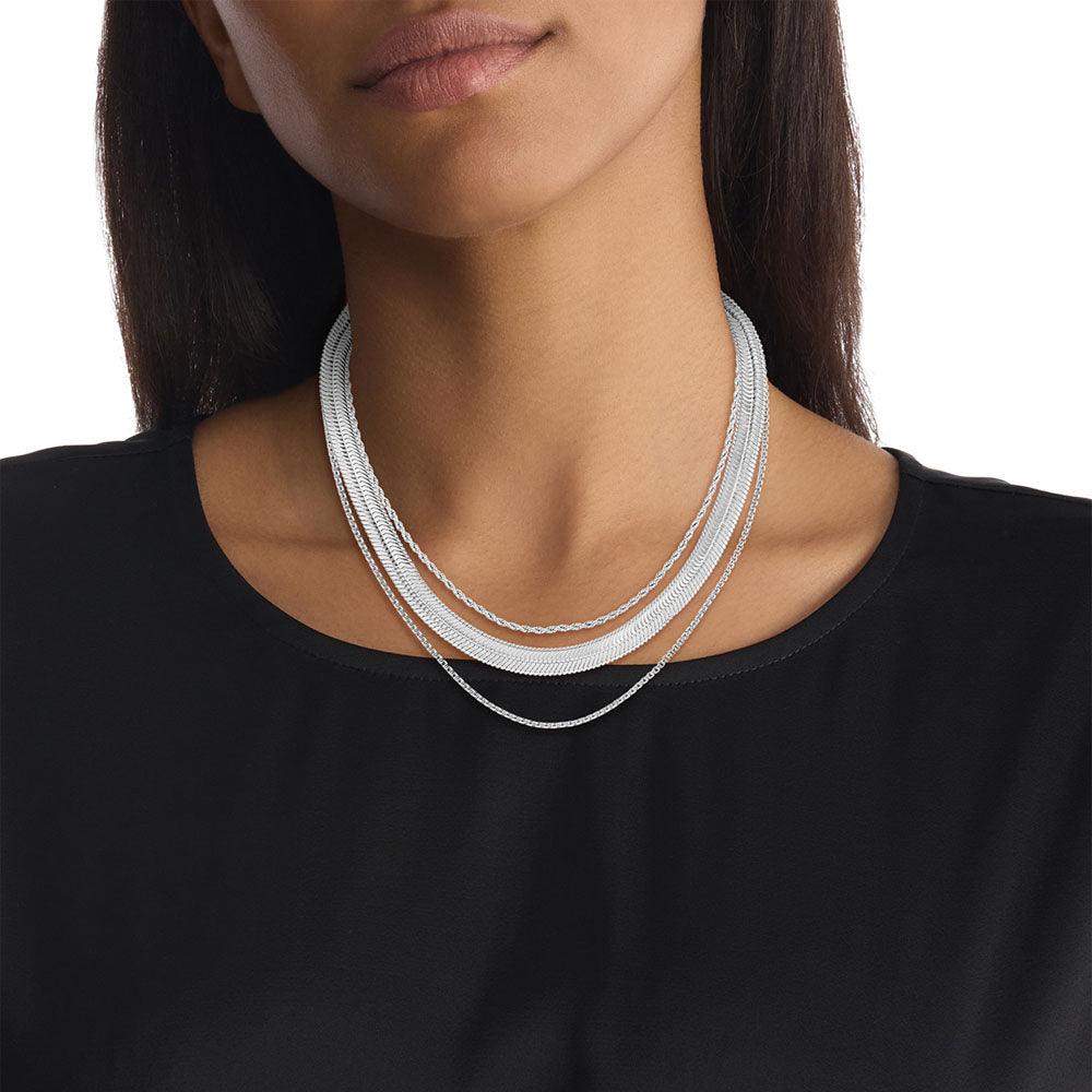 Calvin Klein Damen Halskette 3er Set Accent