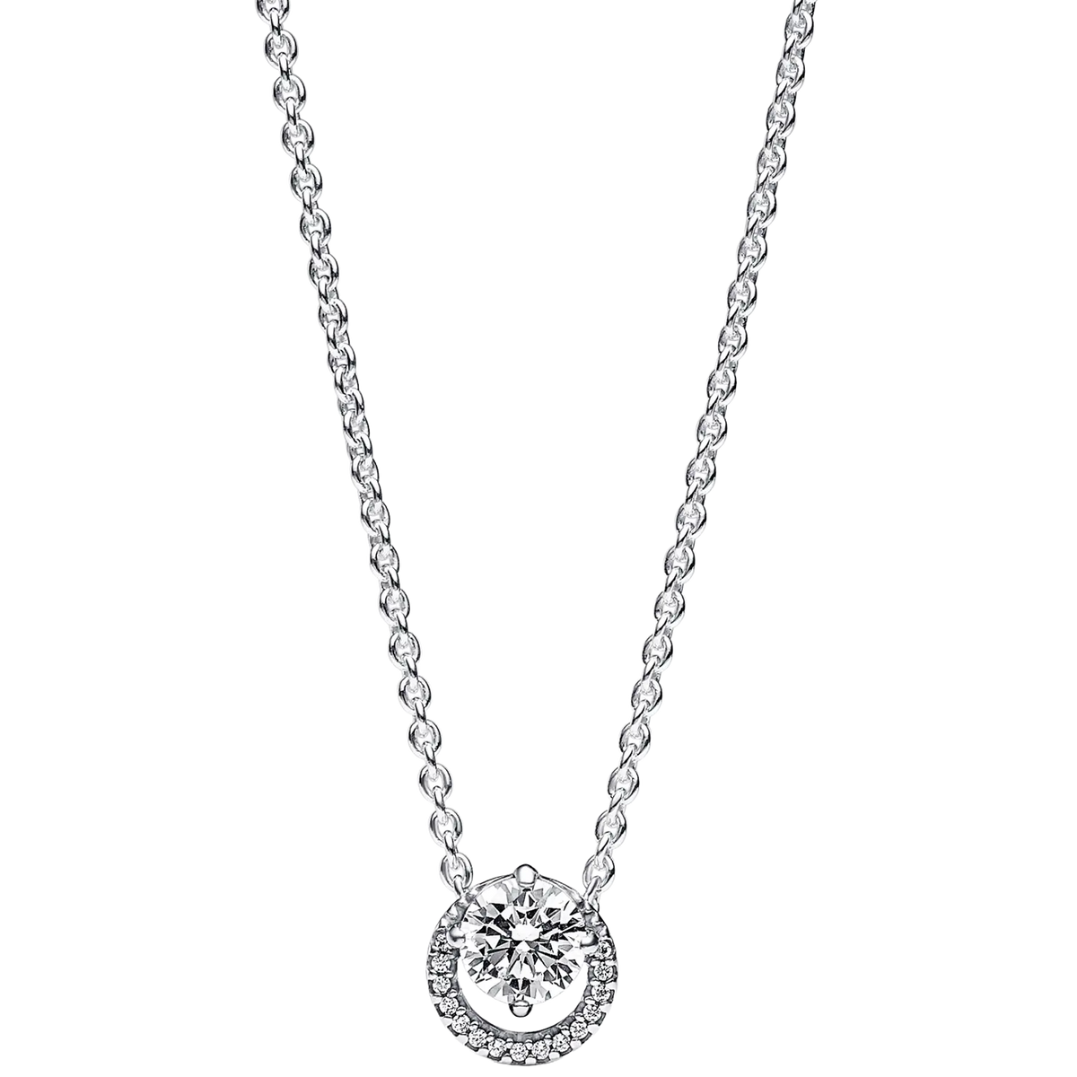 Pandora Funkelnder Runder Strahlenkranz Collier-Halskette
