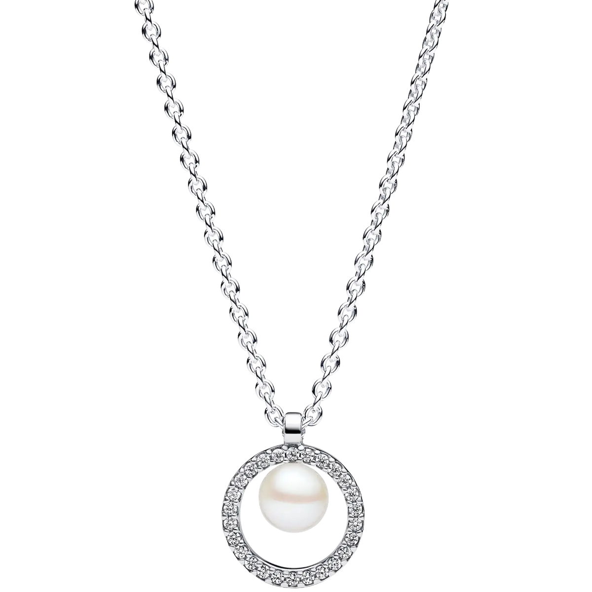 Pandora Behandelte Süßwasserzuchtperle & Pavé Collier-Halskette