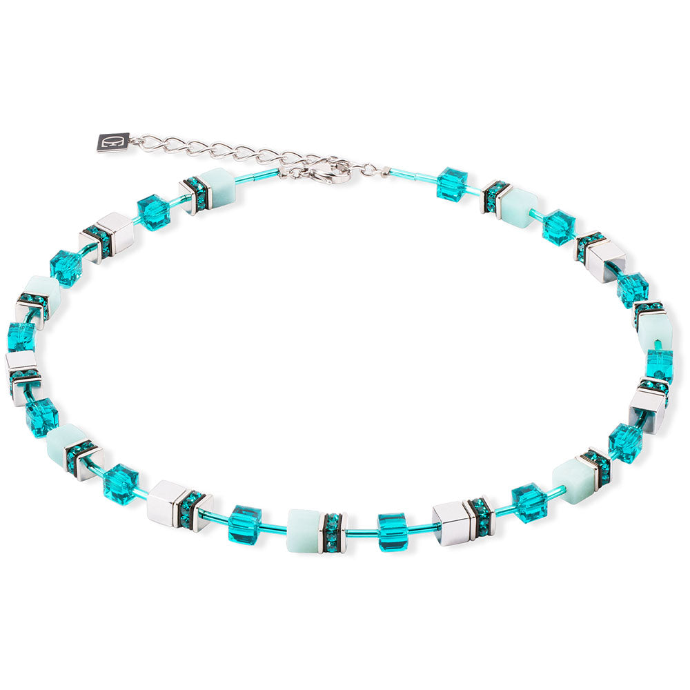 GeoCUBE® Iconic Precious Halskette Silber-Grün