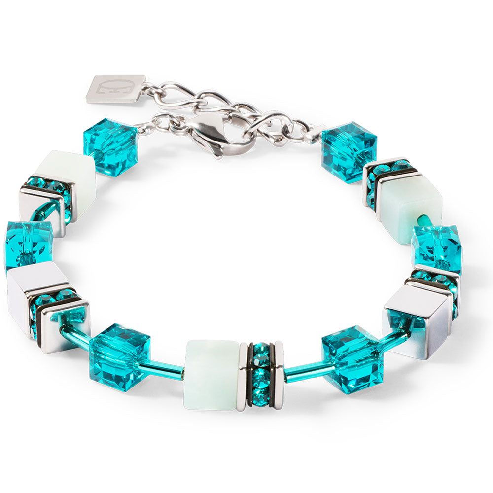 GeoCUBE® Iconic Precious Armband Silber-Grün