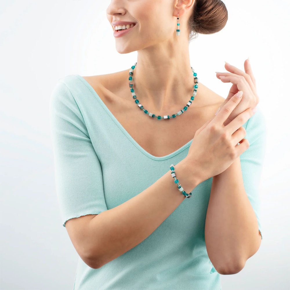 GeoCUBE® Iconic Precious Armband Silber-Grün