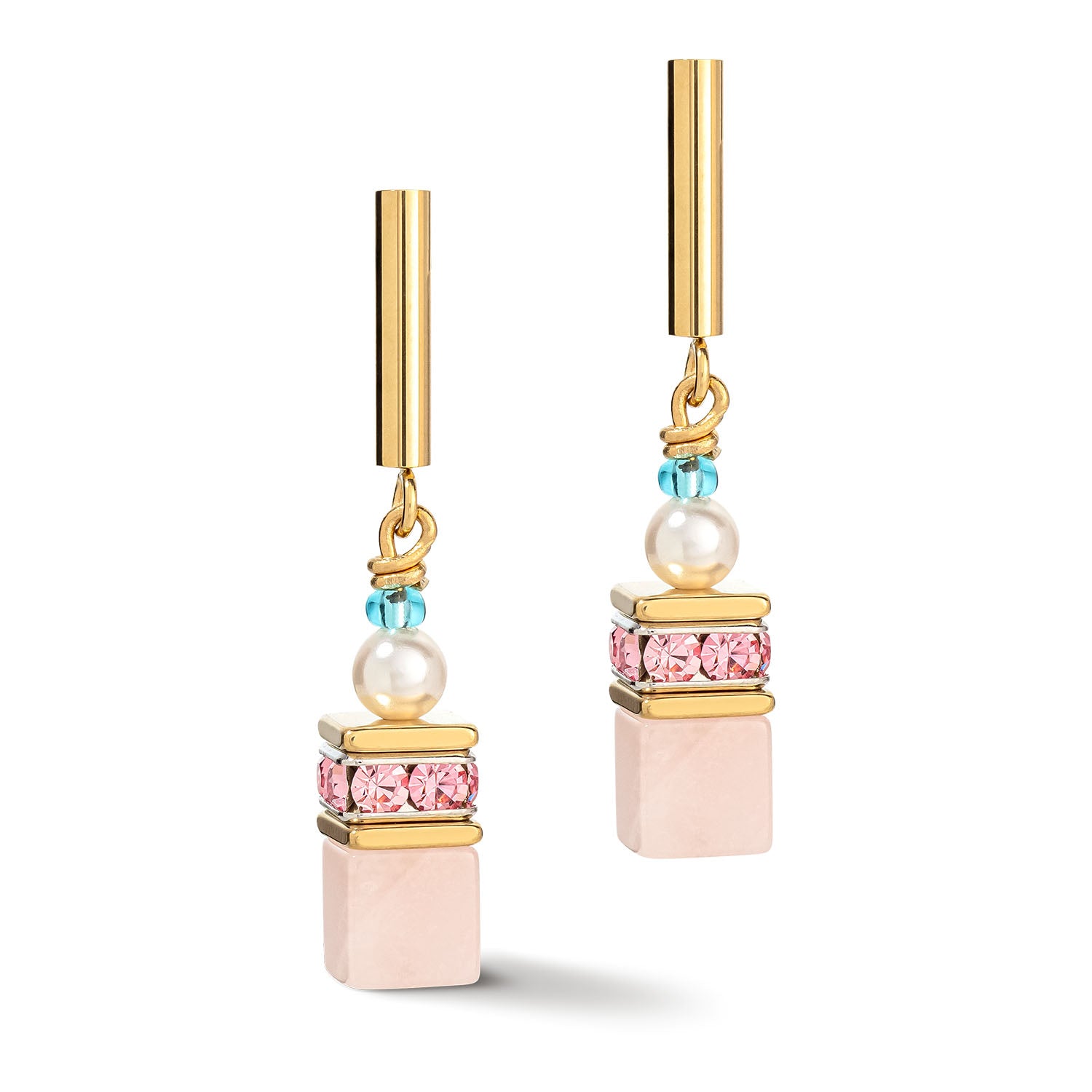 GeoCUBE® Precious Fusion Pearls Ohrringe Multicolor Pastell