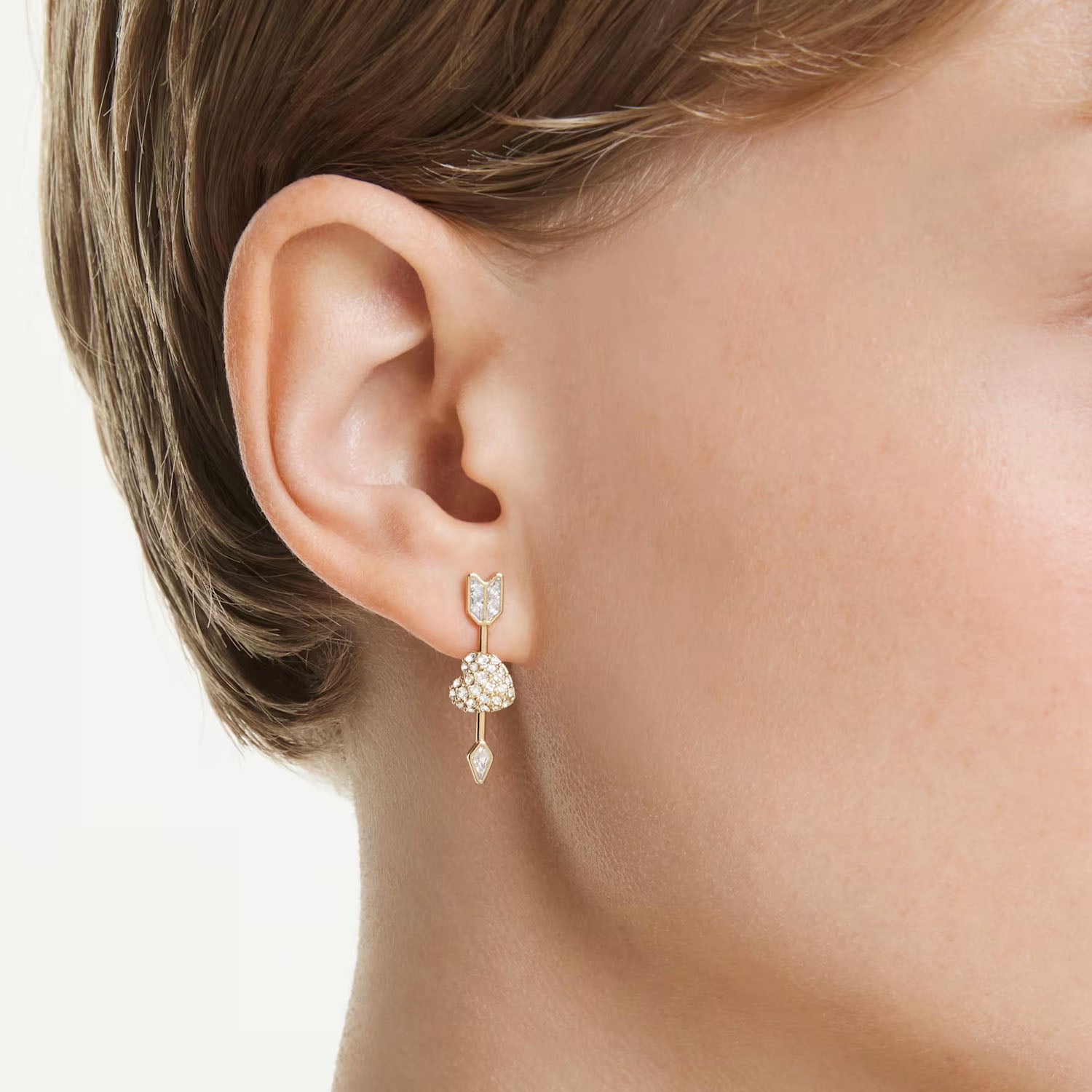 Swarovski Idyllia Drop-Ohrhänger Herz mit Pfeil