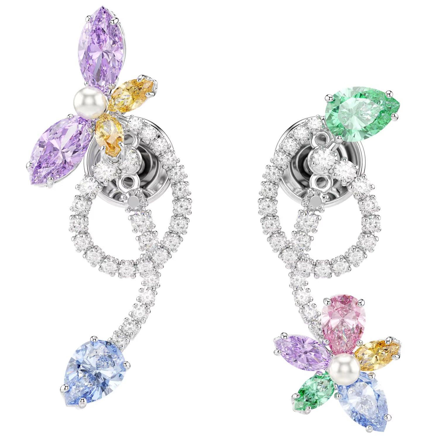 Ariana Grande x Swarovski Drop-Ohrhänger mit Ohrring Jacket Libelle & Blume
