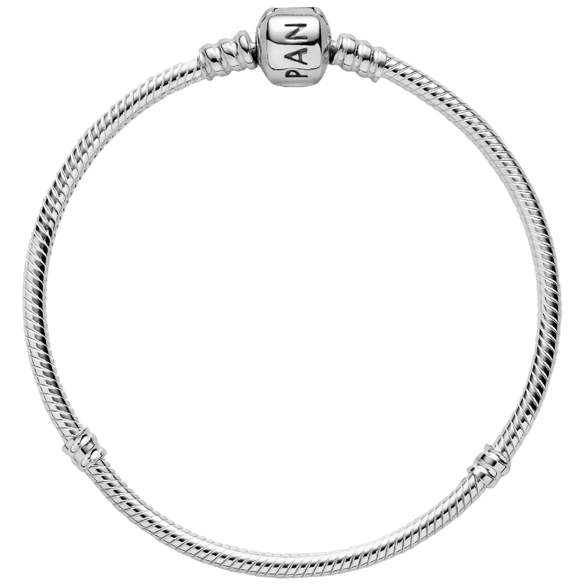 Pandora Verspieltes Zylinder-Verschluss Schlangen-Gliederarmband
