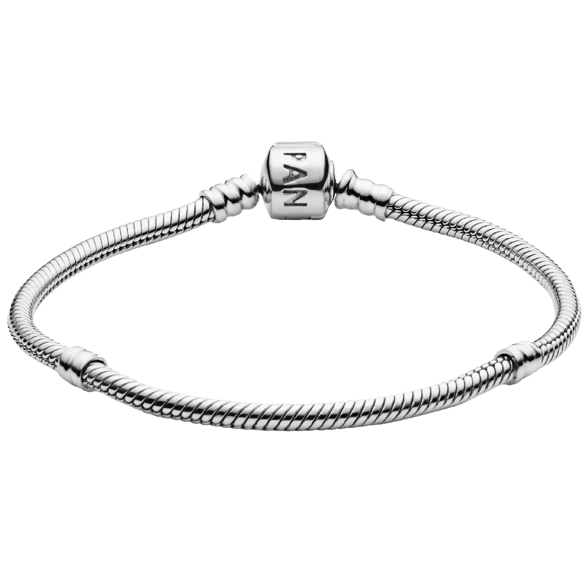 Pandora Verspieltes Zylinder-Verschluss Schlangen-Gliederarmband