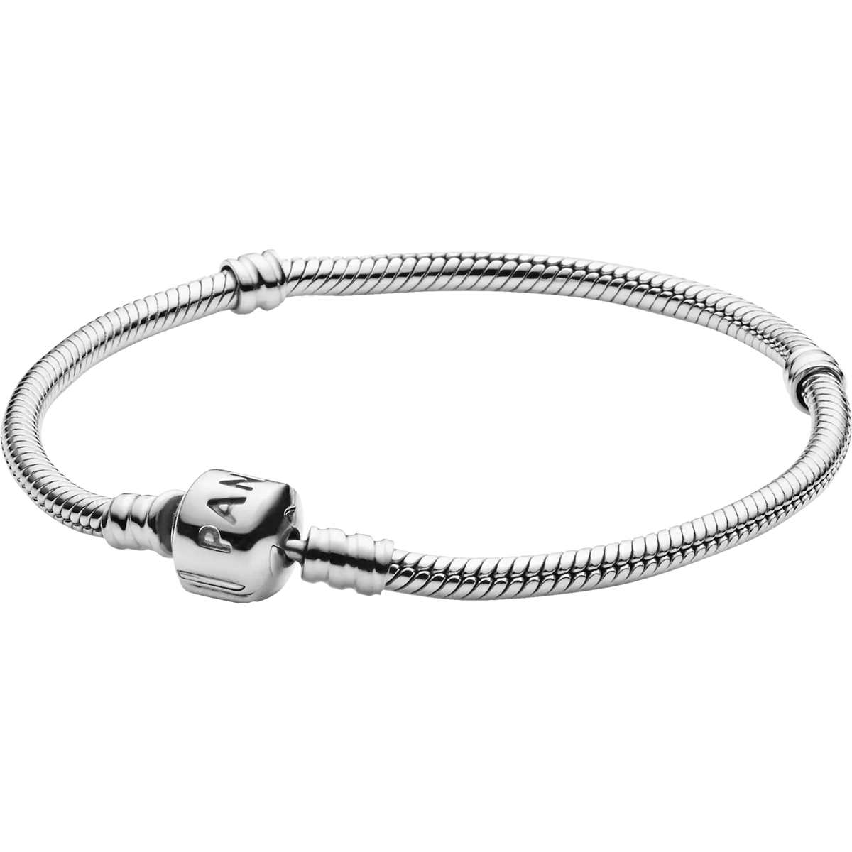 Pandora Verspieltes Zylinder-Verschluss Schlangen-Gliederarmband