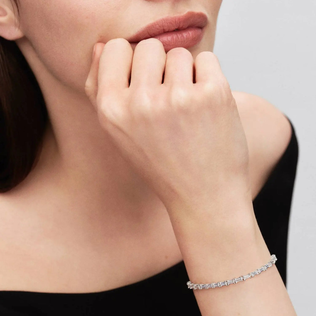 Pandora Funkelndes Baguette Tennisarmband
