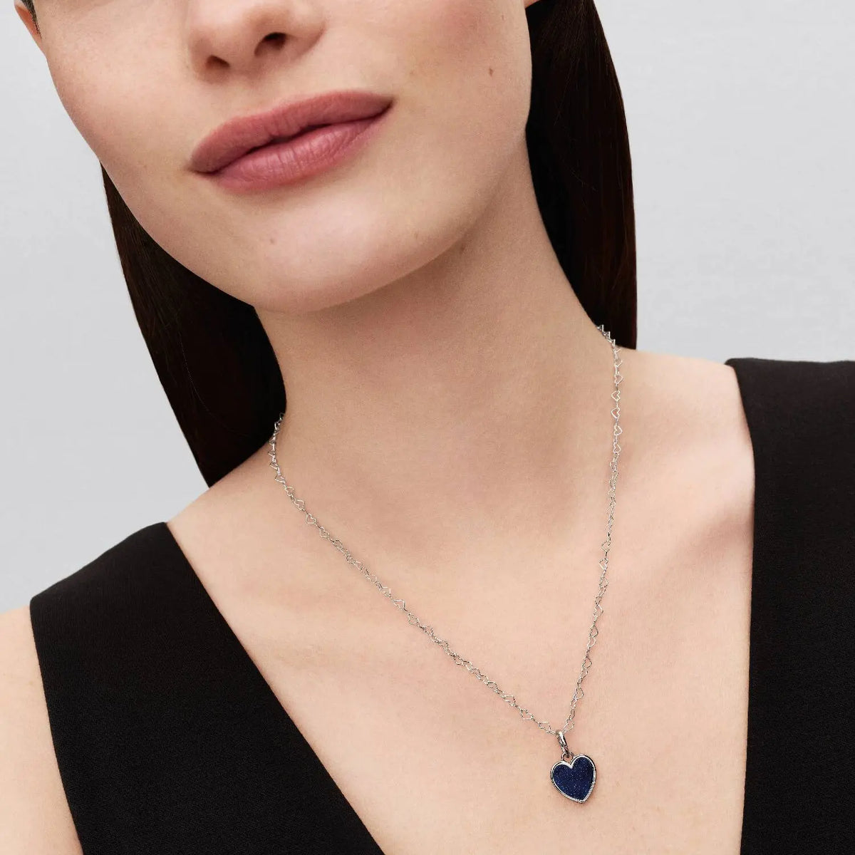 Pandora Gravierbares Blaues Herz Charm-Anhänger