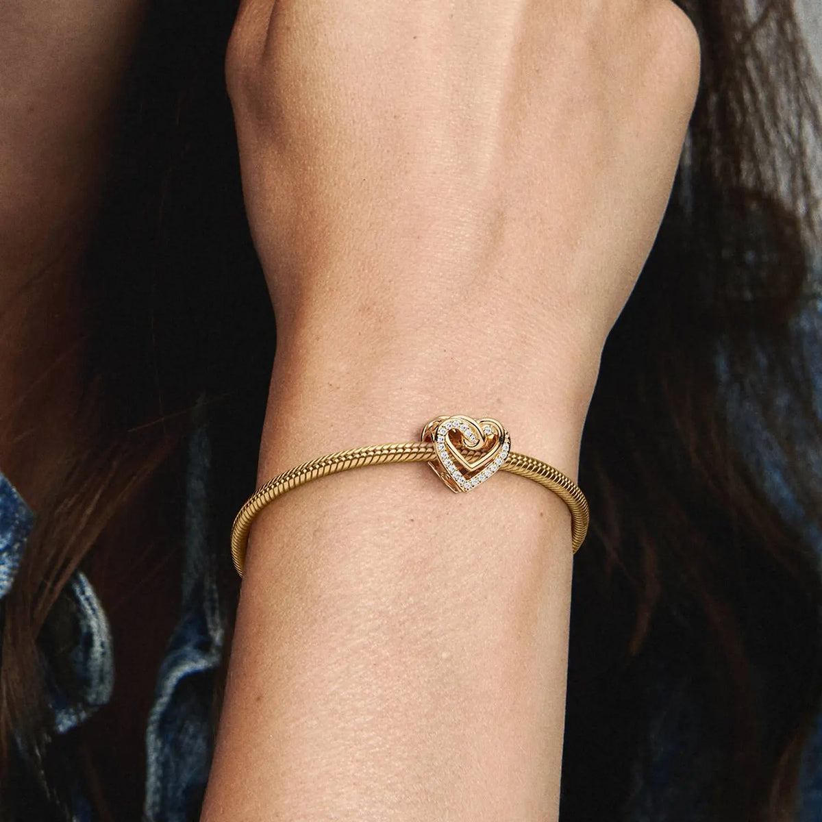 Pandora Moments Funkelnde Verschlungene Herzen Charm