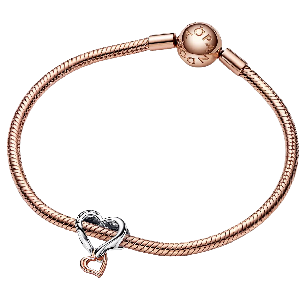 Pandora Moments Bicolor Unendlichkeits-Herz Charm