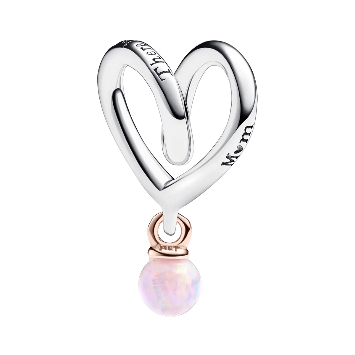Pandora Moments Bicolor Eingehülltes Herz-Mum-Charm