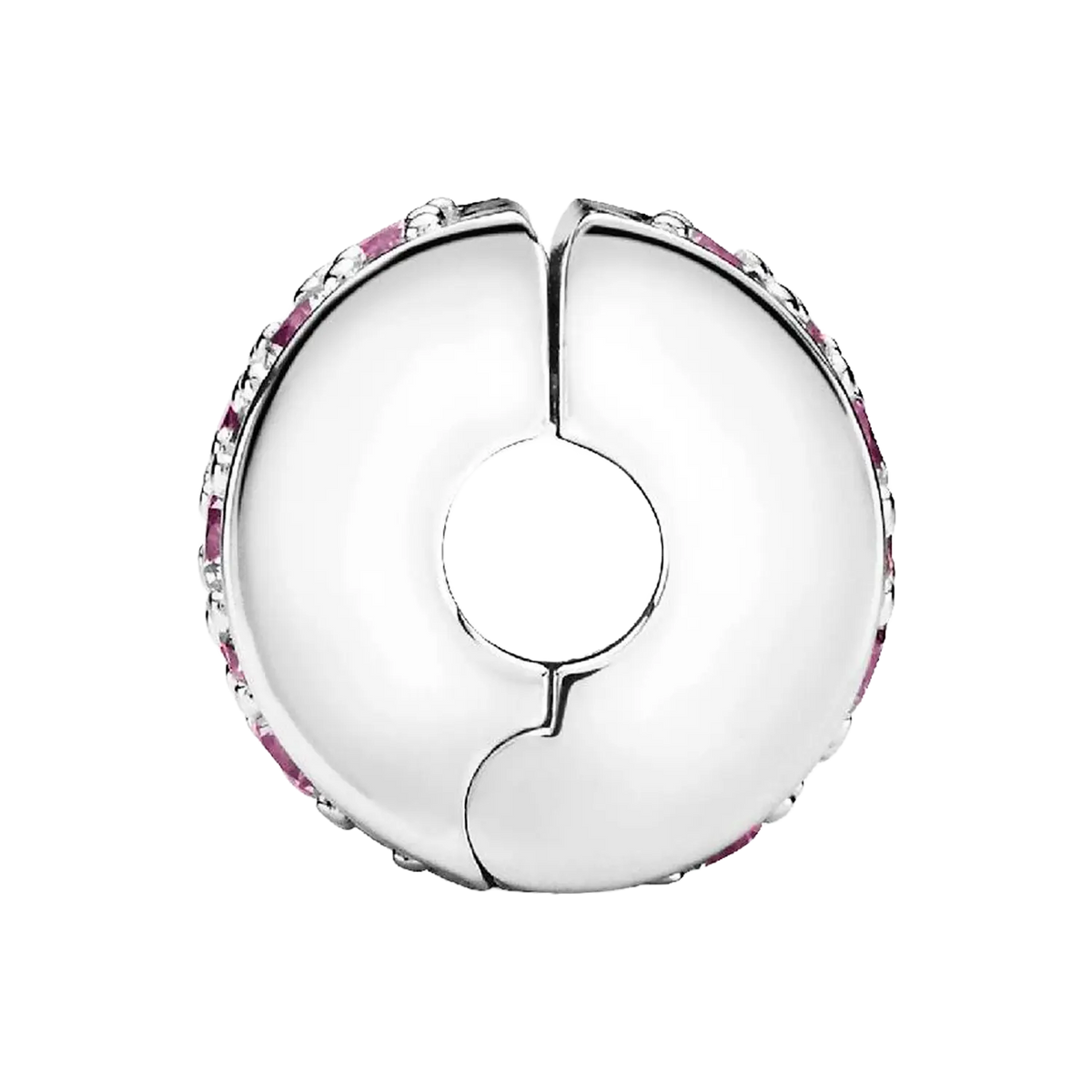 Pandora Moments Rosafarbener Pavé Clip-Charm