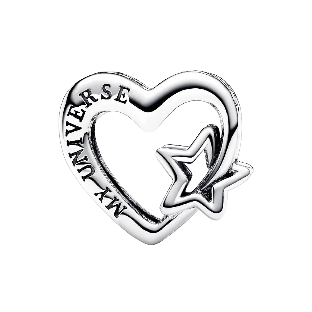Pandora Moments Offen gearbeitetes Familie Herz & Stern Charm